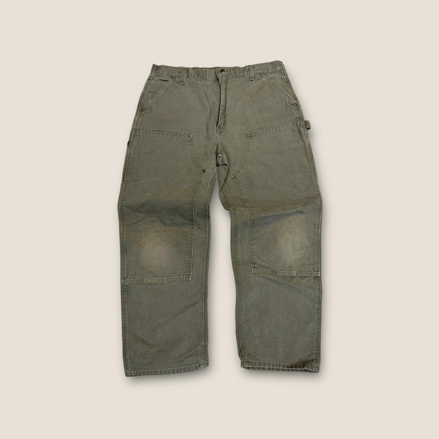 Olive green double knee