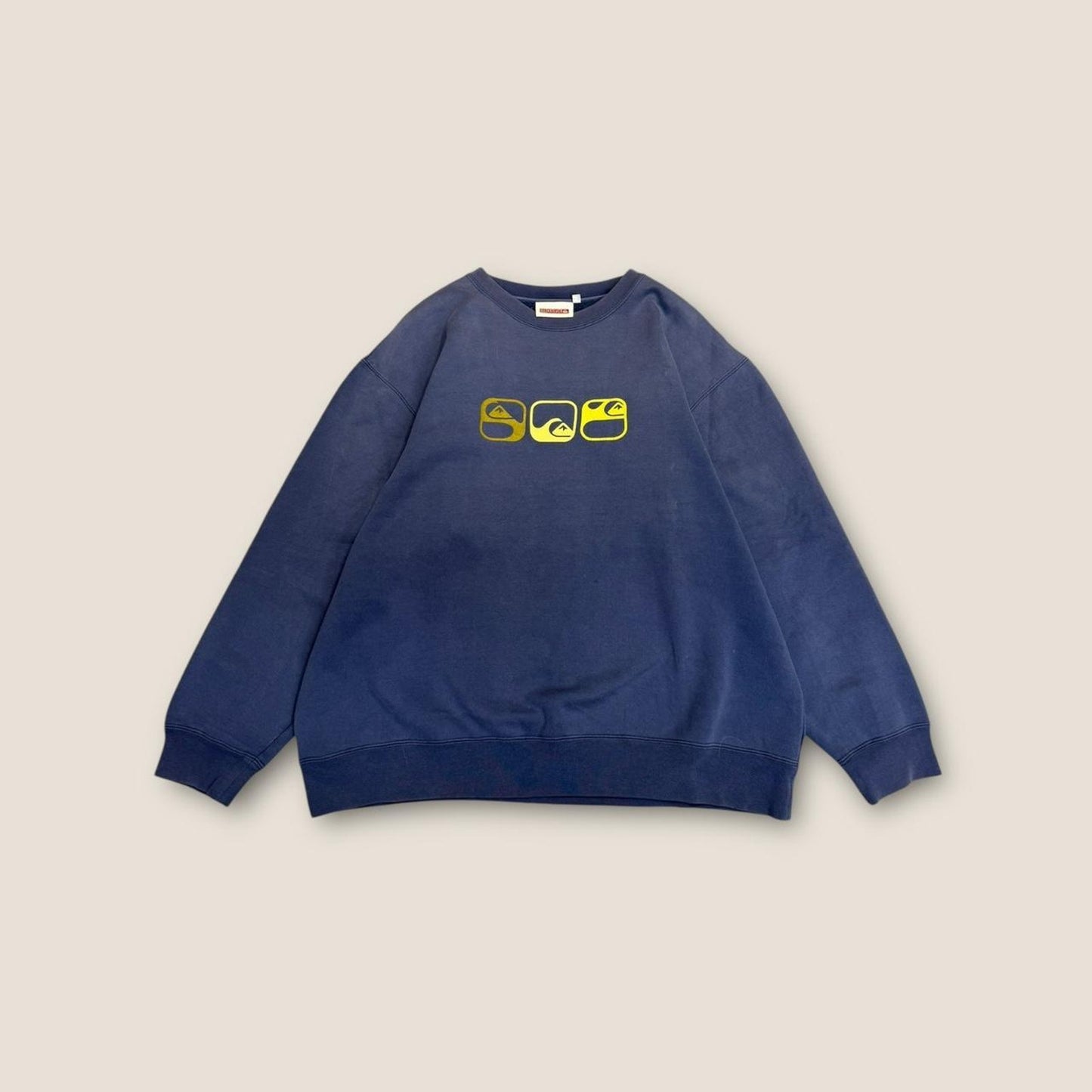 Quiksilver navy and yellow sweatshirt