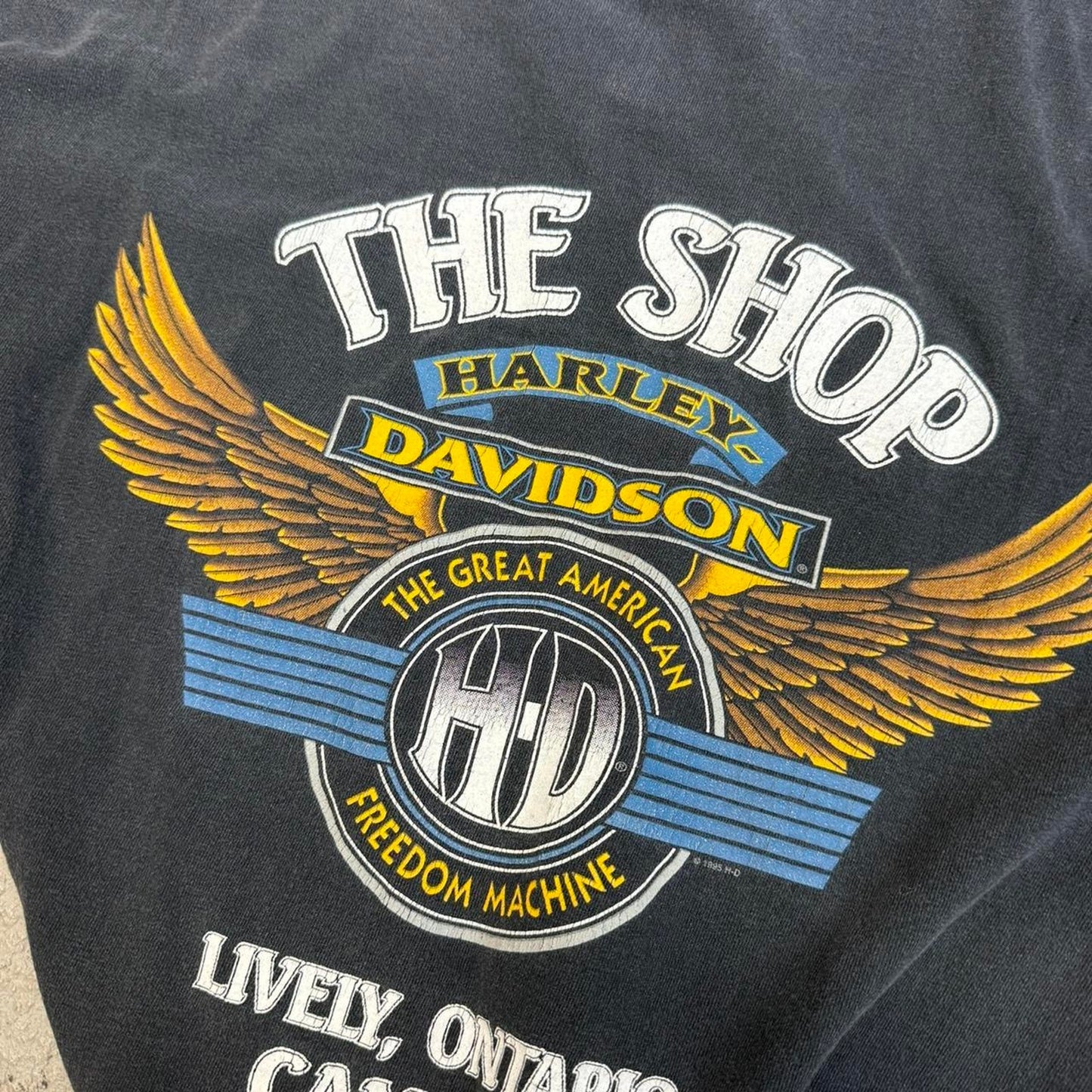 Harley davidson black t shirt with