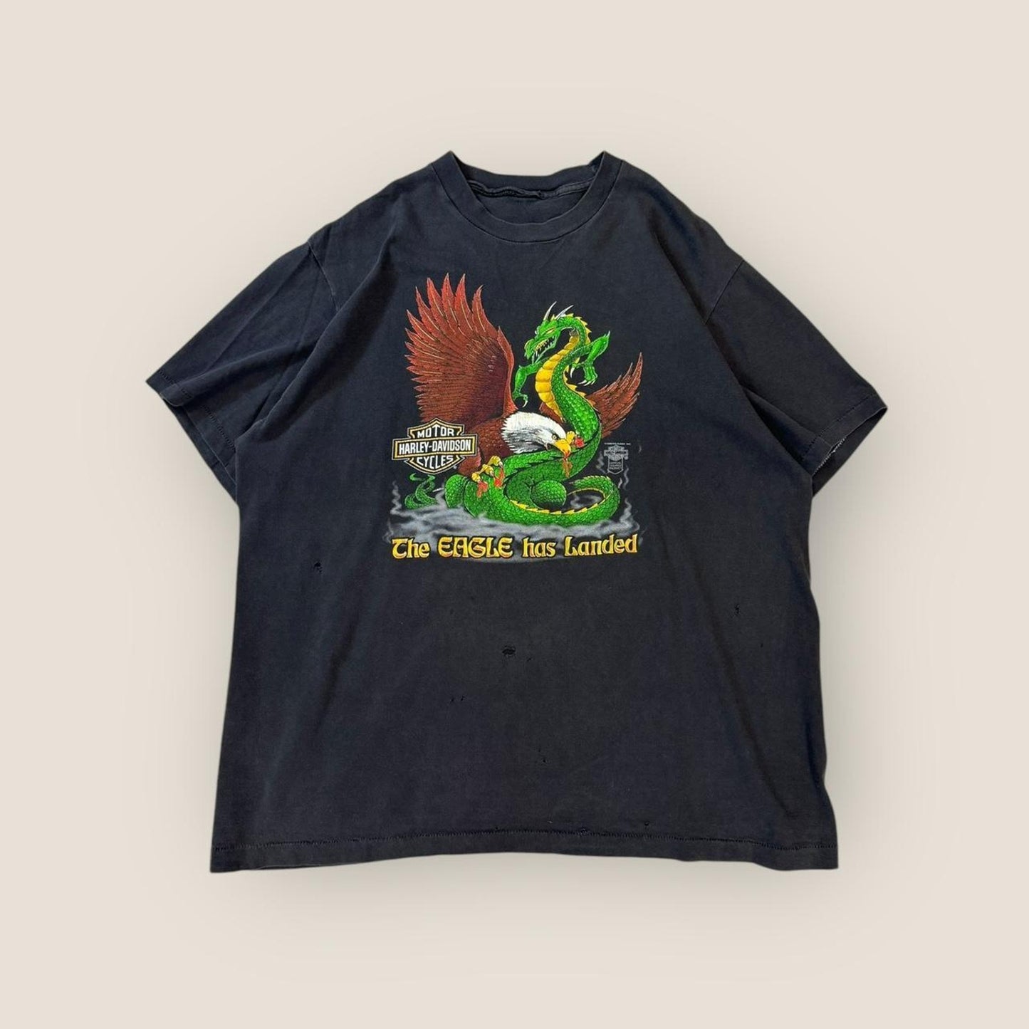 80s harley davidson dragon tee