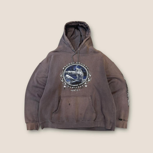 Y2k brown and grey hoodie