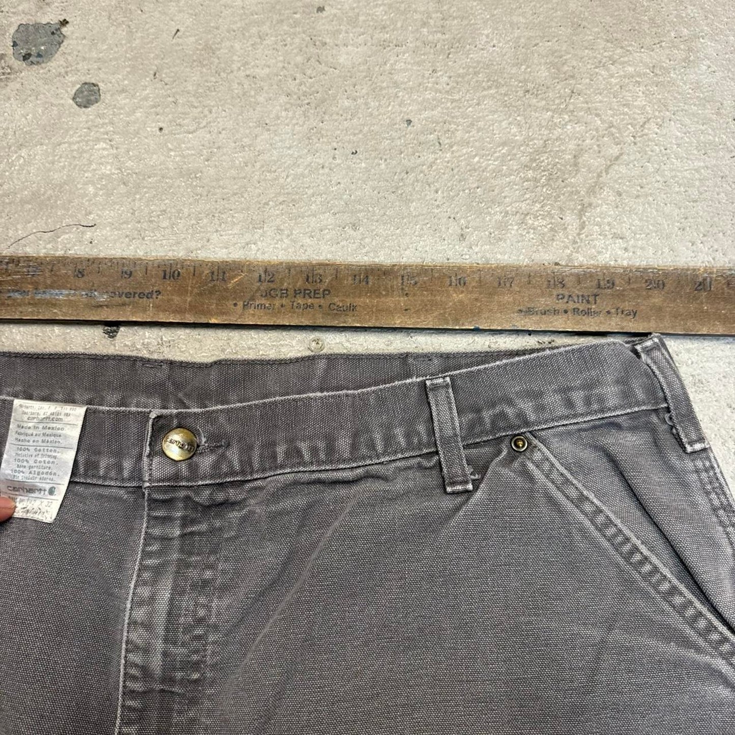 Faded grey double knee workwear