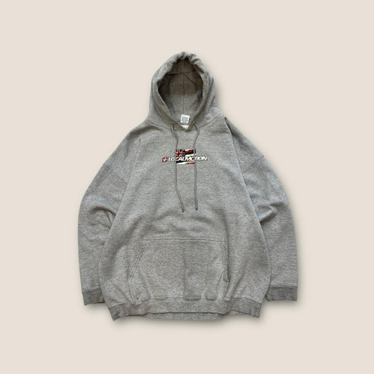 Y2k grey hoodie with embroidered