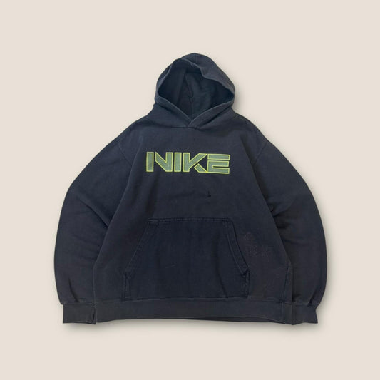 Nike black and green hoodie