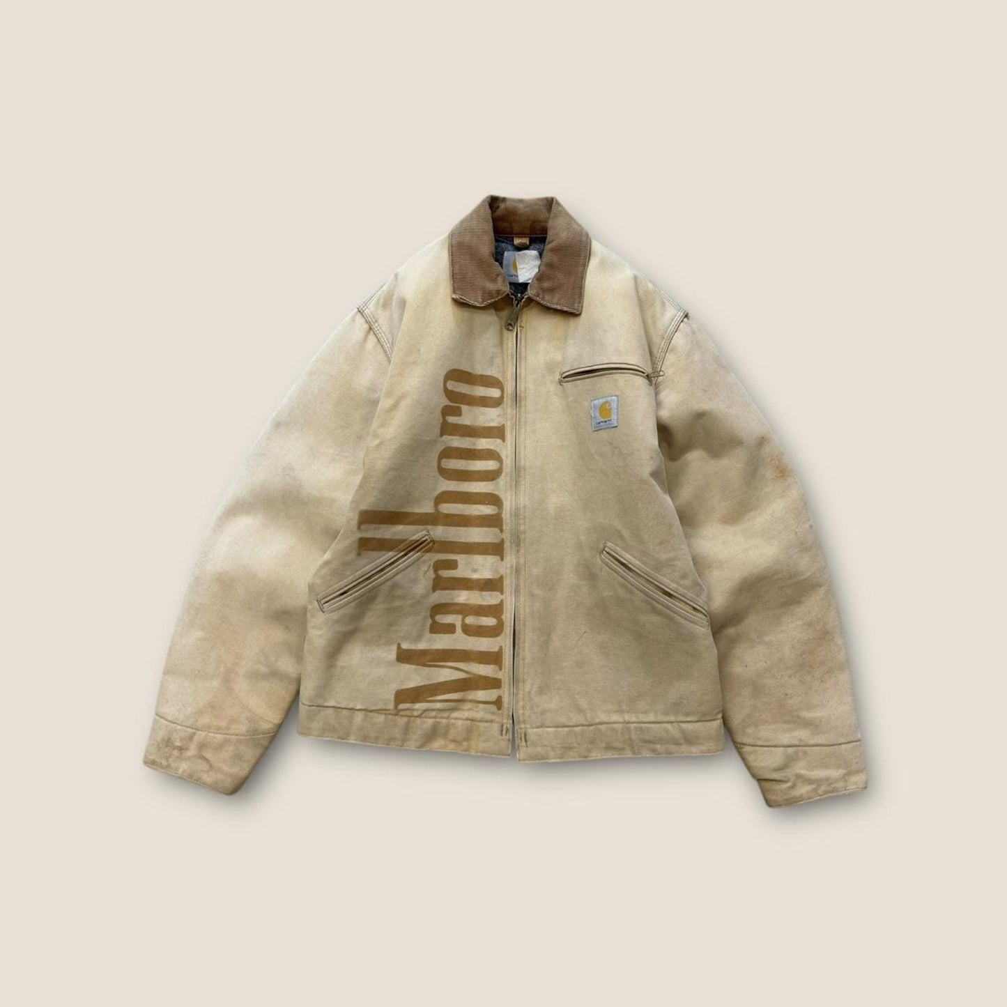 Tan and brown carhartt jacket