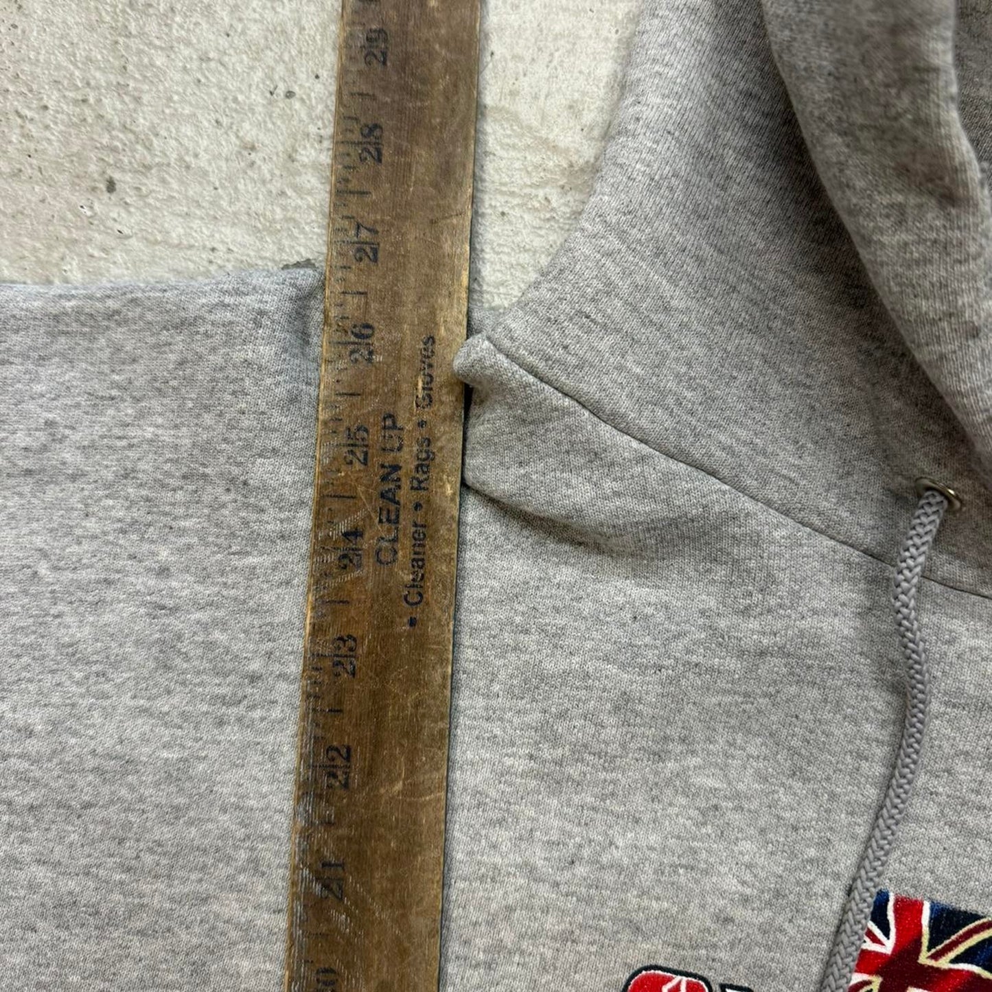 Y2k grey hoodie with embroidered